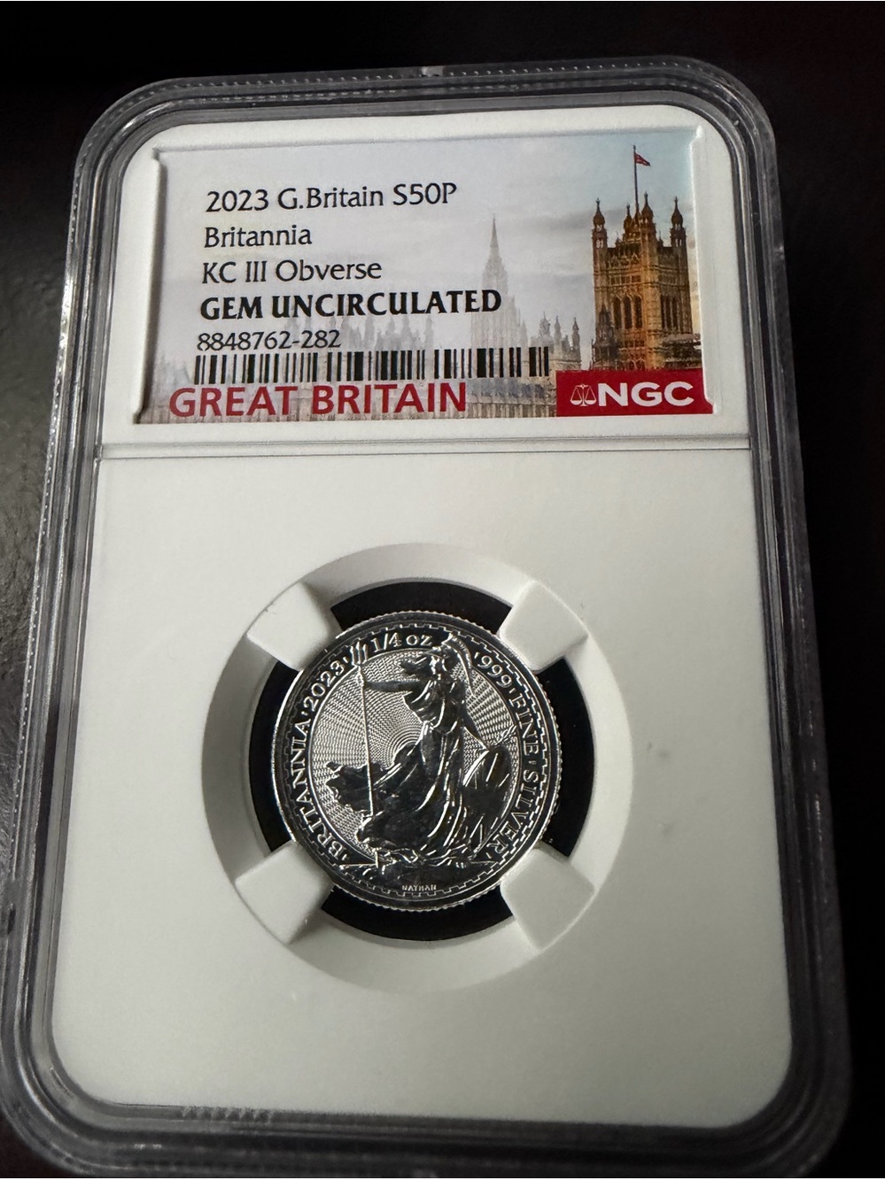 NGC Certified 2023 Great Britain Britannia Silver Coin - Silver